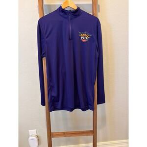 Phoenix Suns PHX Ultra Game Purple Quarter Zip Pullover Size Large NBA